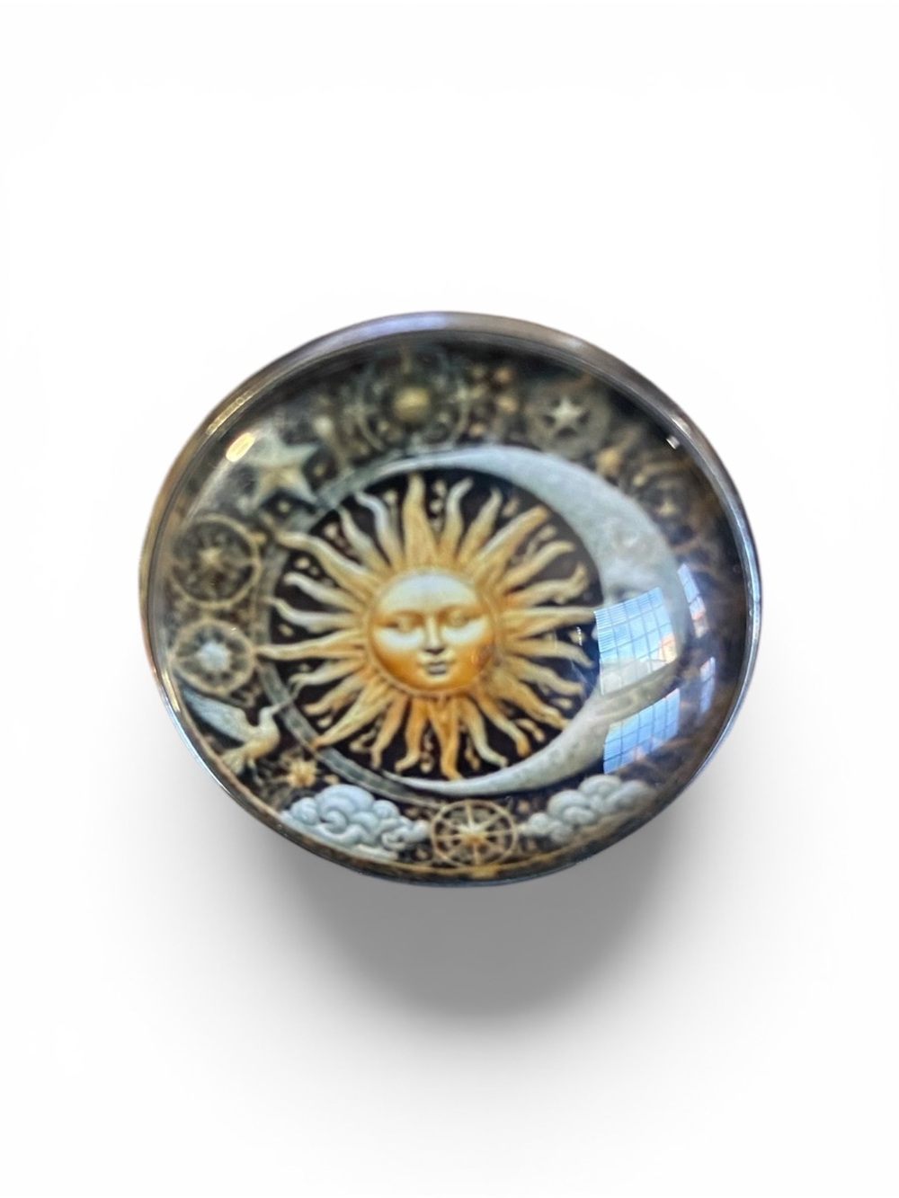 Sun and Moon Gold and Silver Pin